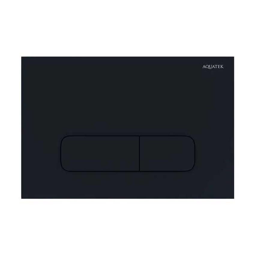 Панель смыва Aquatek KDI-0000017 черная матовая, клавиши прямоугольные изображение