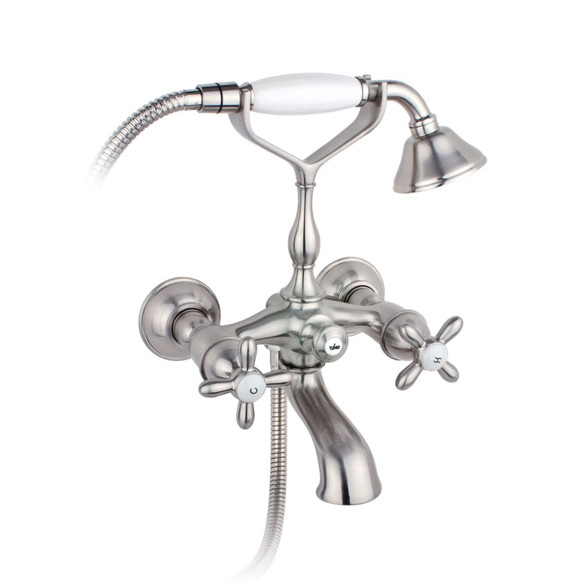 Смеситель для ванны с душем Timo Ritz 0144Y silver cross изображение
