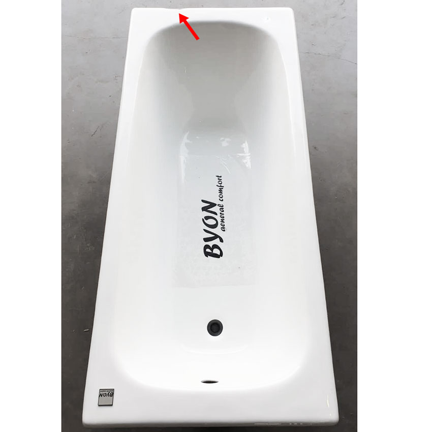 Чугунная ванна Byon B13 160 с небольшим дефектом c номером 1183