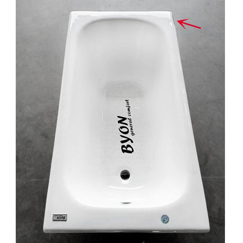 Чугунная ванна Byon B13 130 с небольшим дефектом c номером 3431