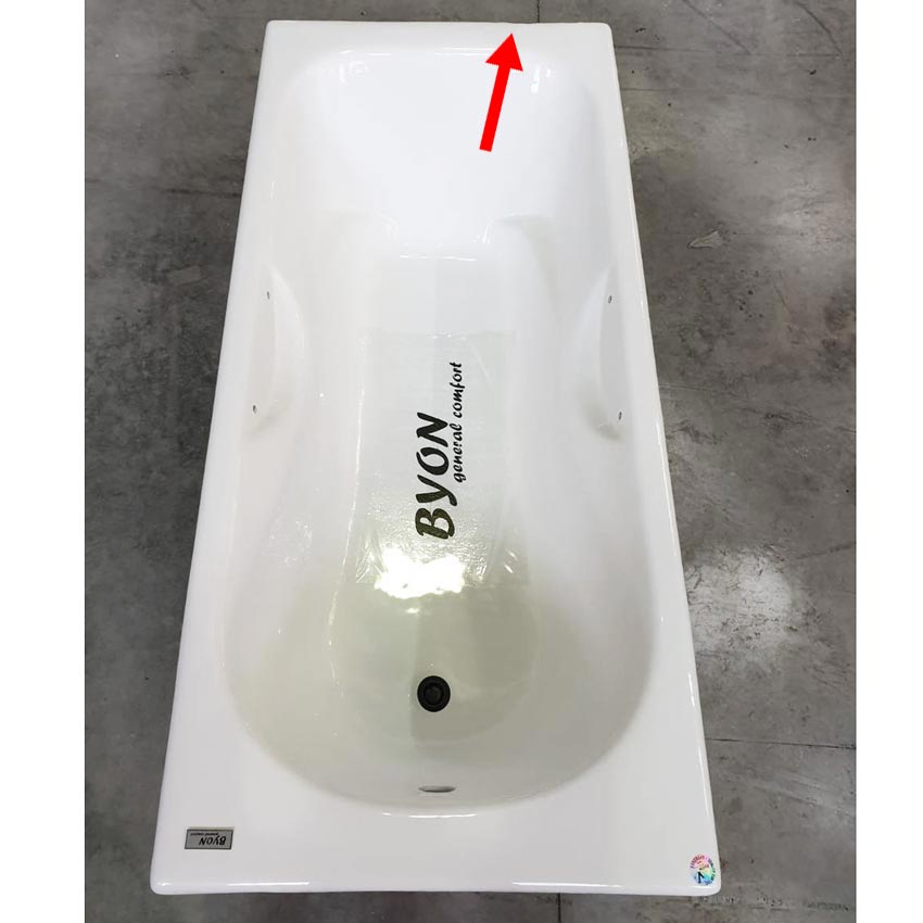Чугунная ванна Byon B15 160x75 с небольшим дефектом c номером 4679