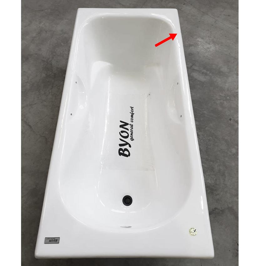 Чугунная ванна Byon B15 160x75 с небольшим дефектом c номером 4680