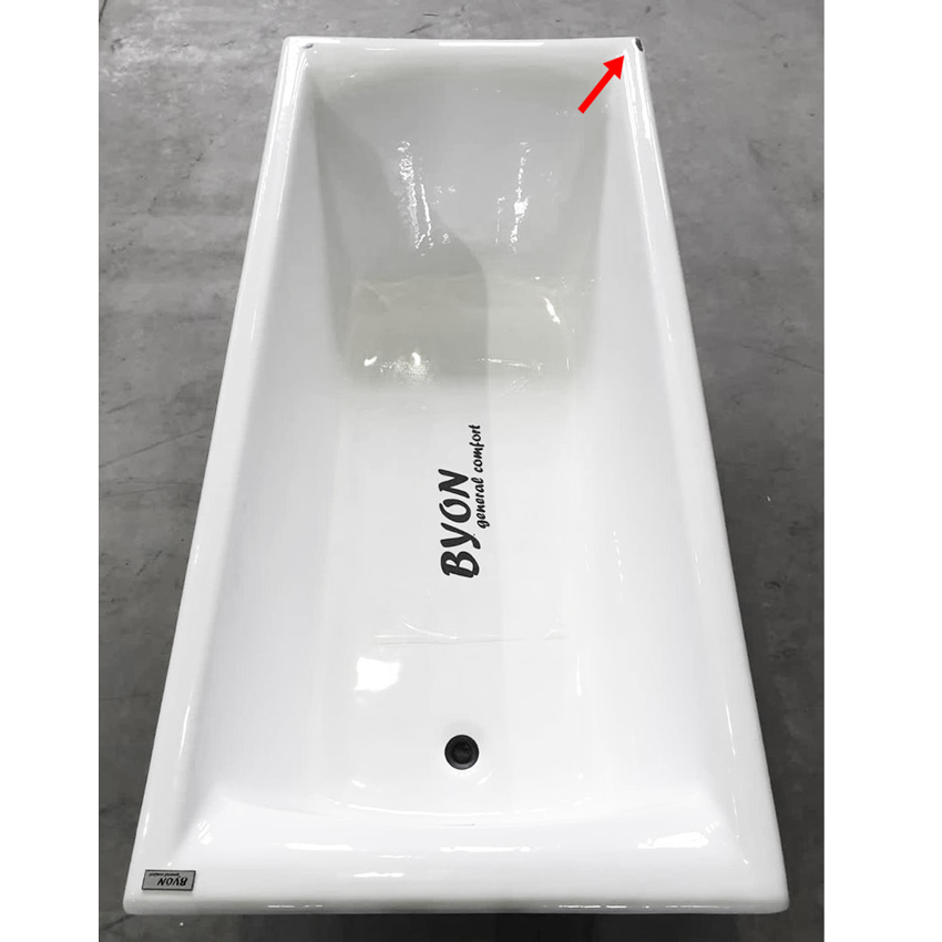 Чугунная ванна Byon Milan 180 с небольшим дефектом c номером 4981