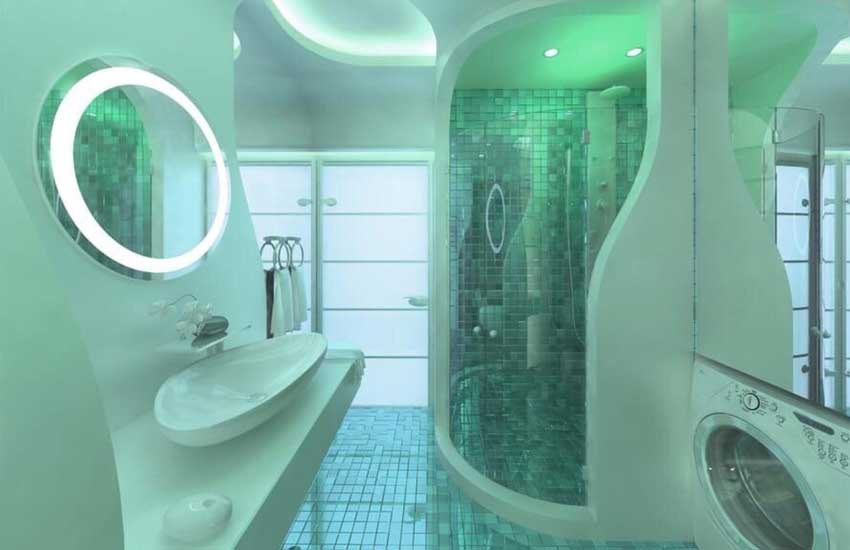 дизайн ванной комнаты бионика
