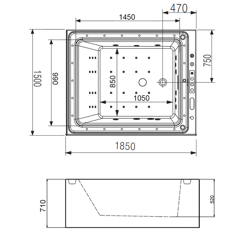 Ванна акриловая Gemy G9268 K изображение