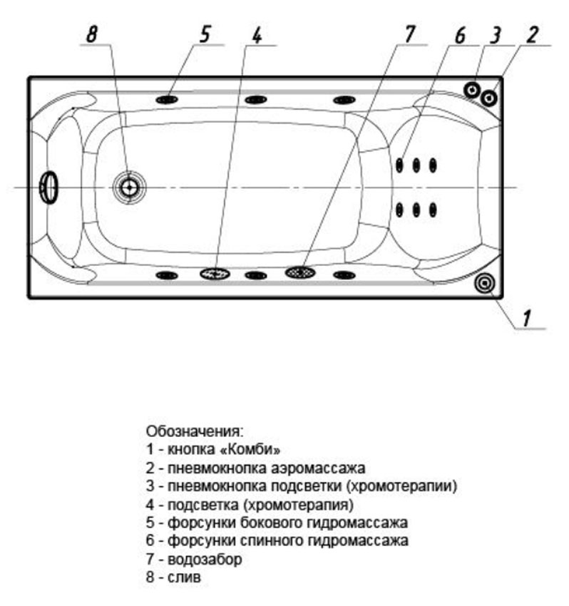 Ванна акриловая Aquatek Альфа 170x70 ALF170-0000038 без гидромассажа, с фронтальным экраном (слив слева, вклеенный каркас) изображение