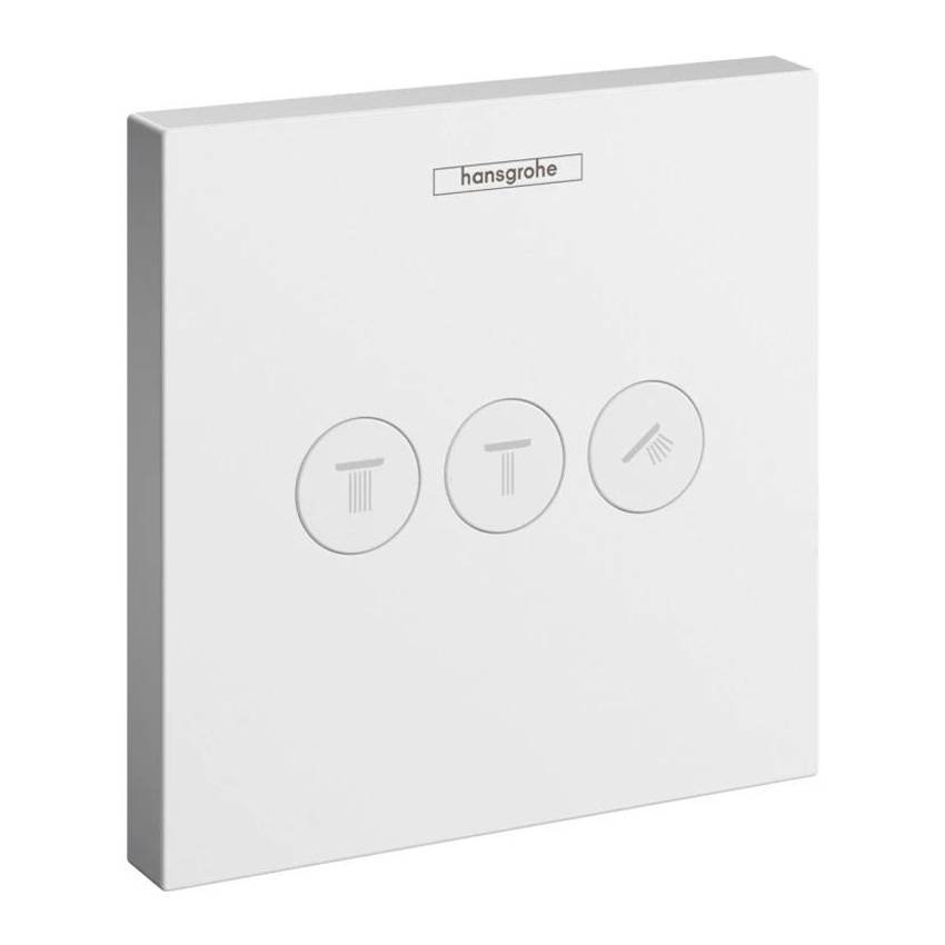 Запорный/переключающий вентиль на 3 потребителя Hansgrohe Select 15764700 матовый белый изображение
