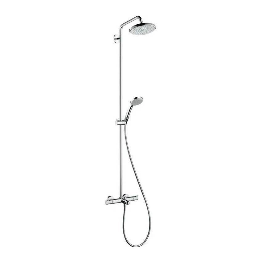 Душевая стойка 220 Showerpipe для ванны, поворотный держатель 400 мм, ½’ Hansgrohe Croma 27223000 хром