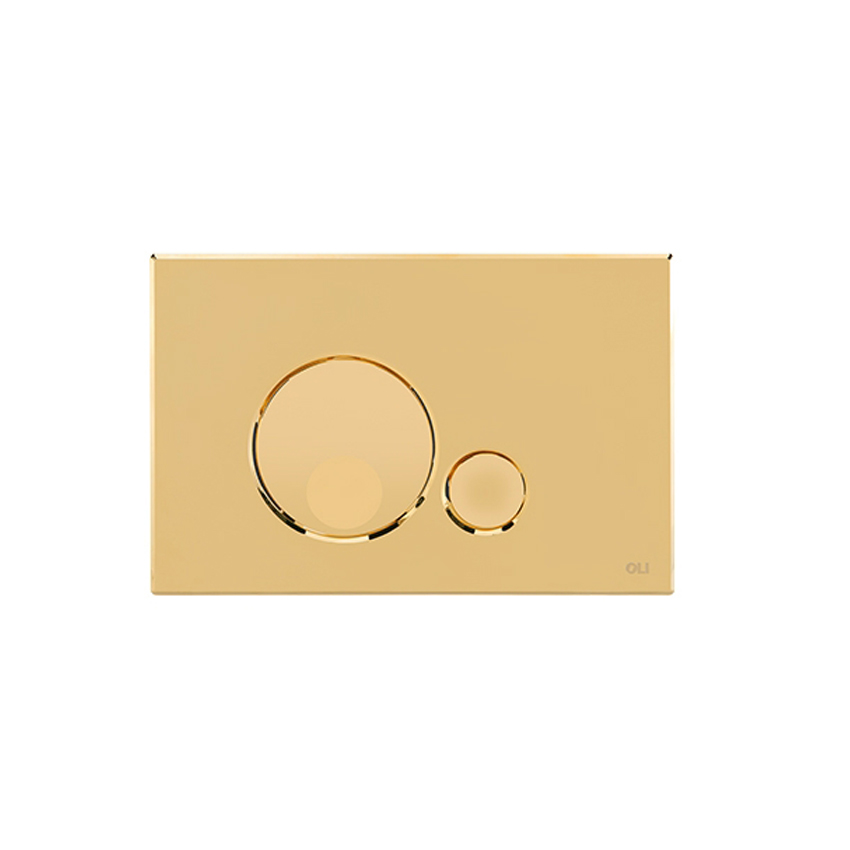 Кнопка смыва механическая Oli двойная Globe пластиковая золотая изображение