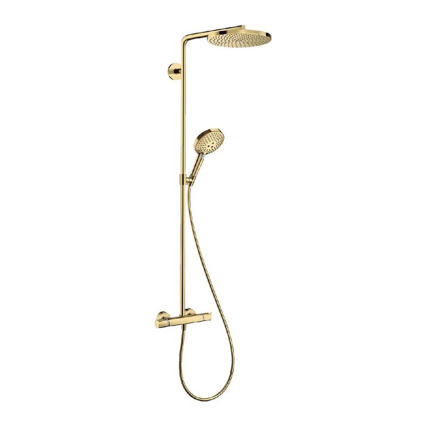 Душевая система Hansgrohe Raindance Select S Showerpipe 240 1jet 27633990 полированное золото