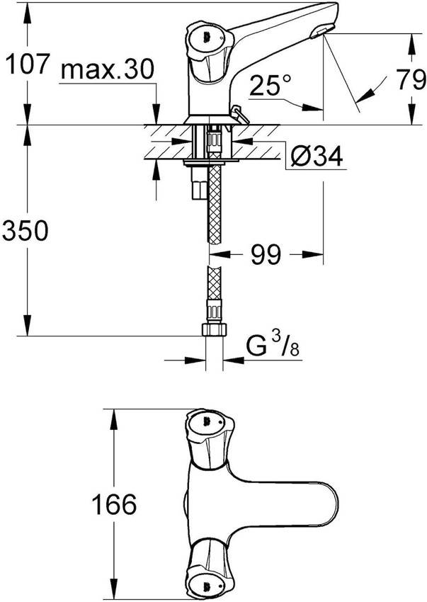 Смеситель для раковины Grohe Costa L 21100001 изображение