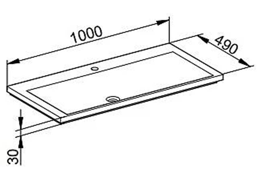 Тумба с раковиной Keuco Royal Reflex трюфель 100 см (34070140000+34071311001) изображение