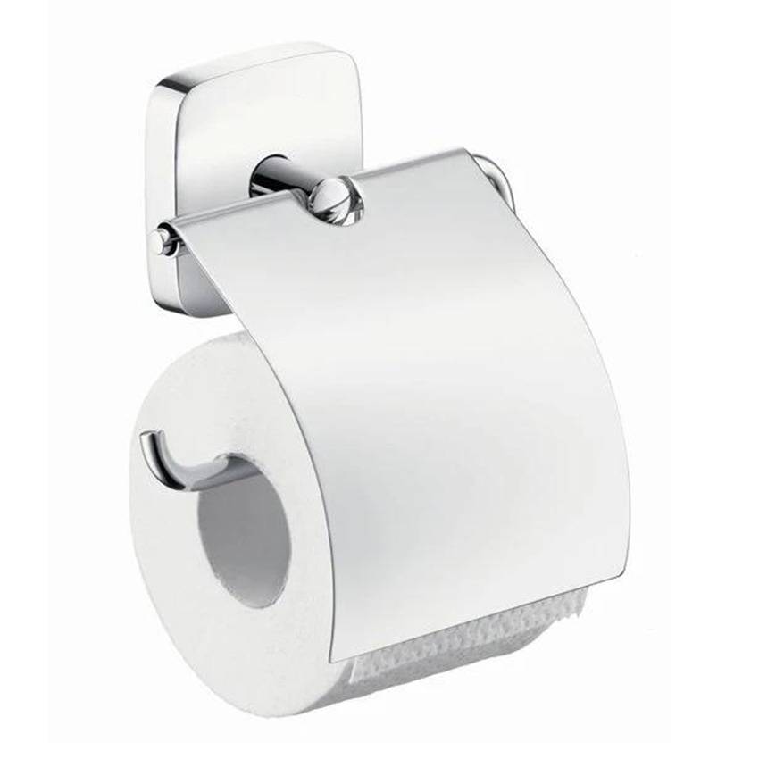 Держатель туалетной бумаги Hansgrohe PuraVida 41508000 с крышкой изображение