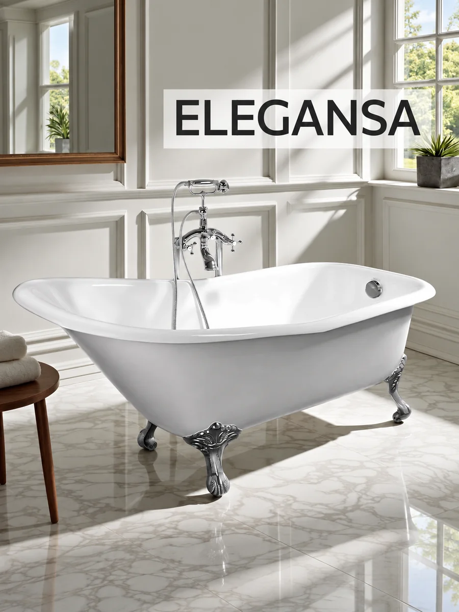 Ванна чугунная Elegansa Schale Chrome