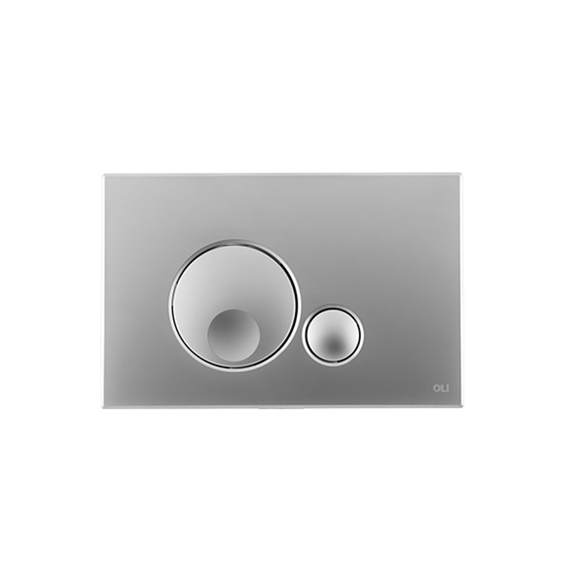 Кнопка смыва механическая Oli двойная Globe пластиковая хром матовый