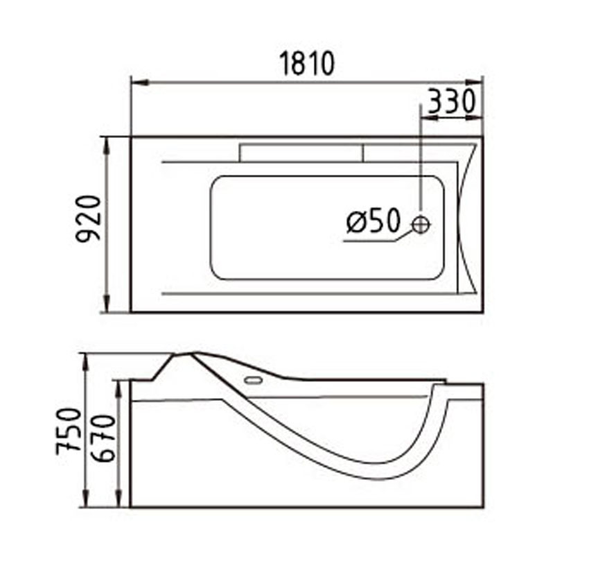 Ванна акриловая Gemy G9055 O R изображение