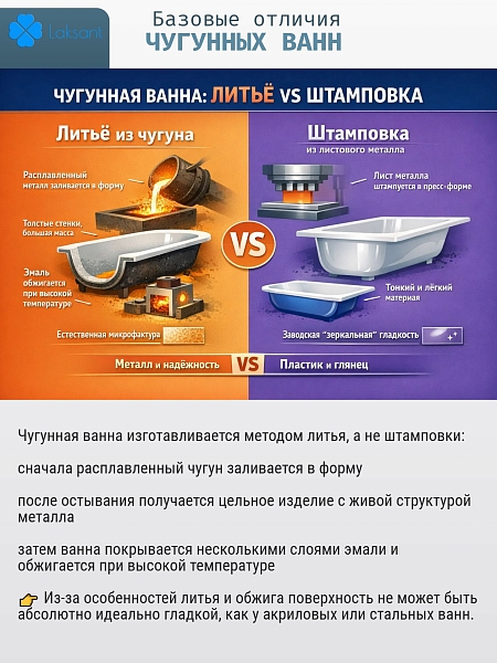 Ванна чугунная Byon Ide 180x85x42 изображение