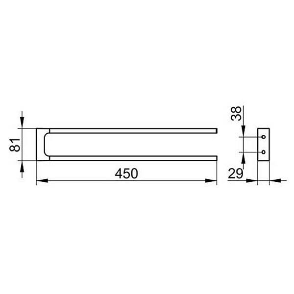 Держатель для полотенца двойной Keuco Edition 11 11118010000 изображение
