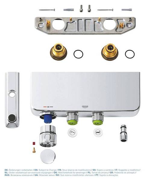 Смеситель для ванны Grohe Grohtherm SmartControl 34718000 хром изображение