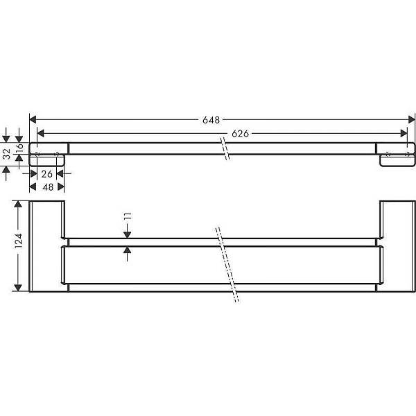 Полотенцедержатель Hansgrohe AddStoris 41743700, белый матовый изображение