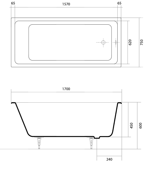 Ванна чугунная Aquatek Альфа 170x75 изображение