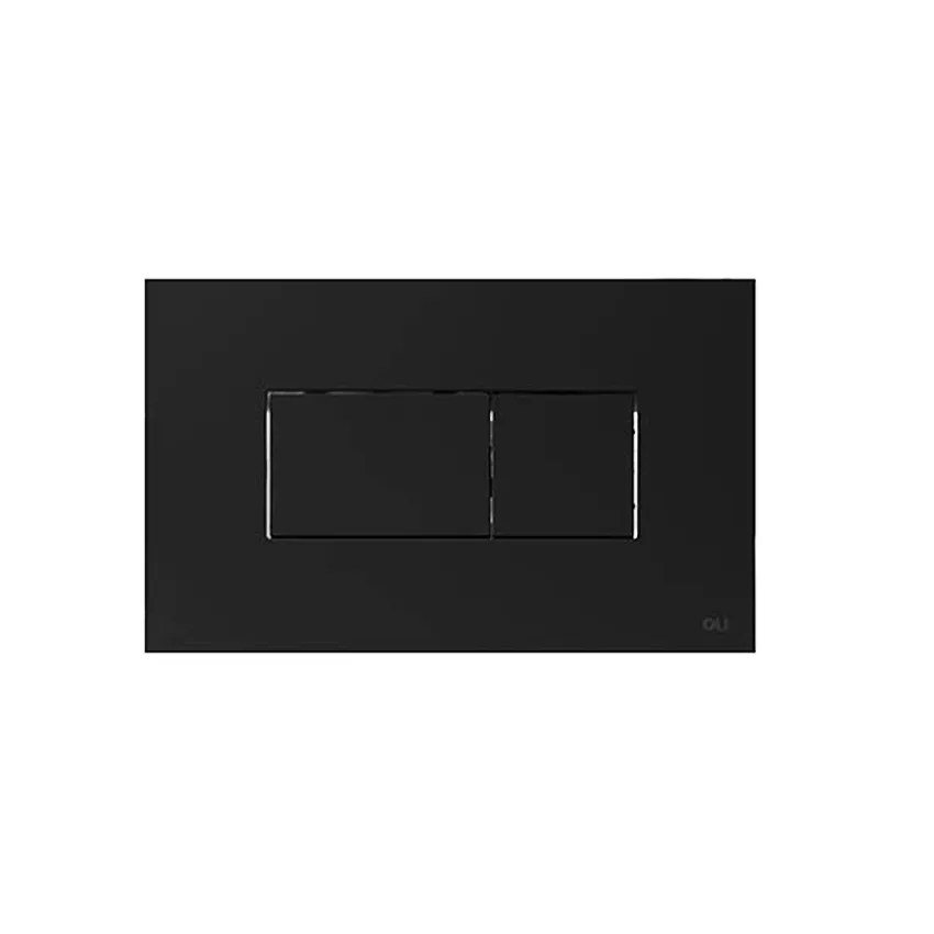 Кнопка смыва пневматическая Oli двойная Karisma пластиковая черная soft-touch изображение