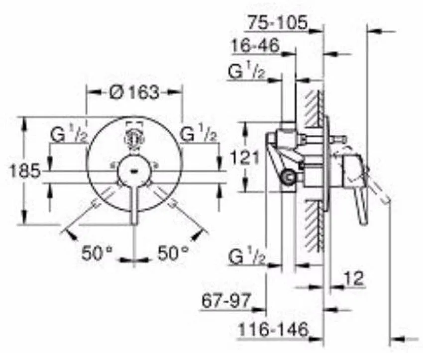 Встраиваемый смеситель Grohe Concetto New 32214001 изображение