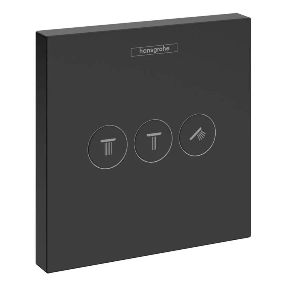 Запорный/переключающий вентиль на 3 потребителя Hansgrohe ShowerSelect 15764670 матовый черный