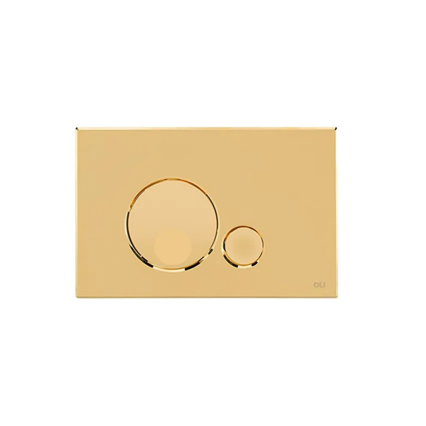 Кнопка смыва механическая Oli двойная Globe пластиковая золотая