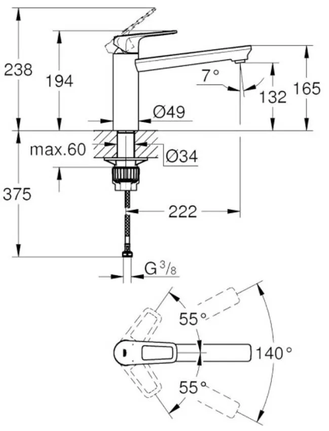 Смеситель для кухни Grohe BauLoop 31706000 изображение