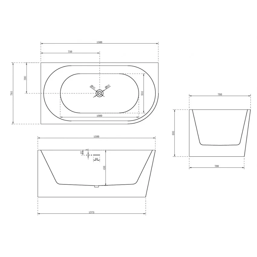 Ванна акриловая Abber AB9257 150 L изображение