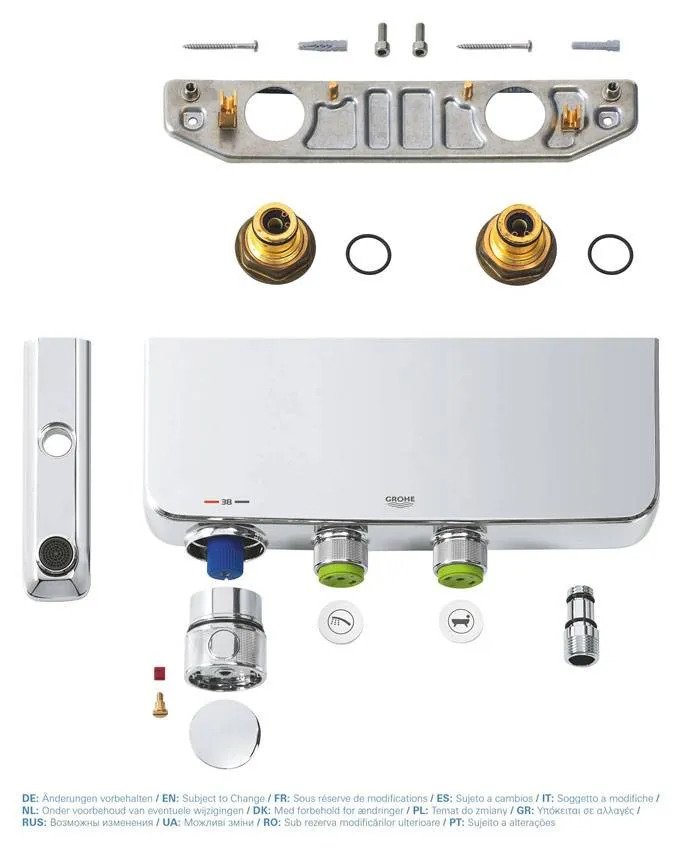 Смеситель для ванны Grohe Grohtherm SmartControl 34718000 хром изображение