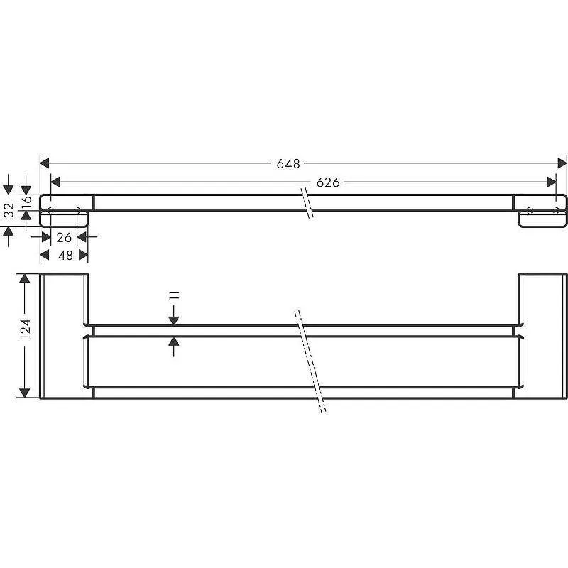 Полотенцедержатель Hansgrohe AddStoris 41743700, белый матовый изображение