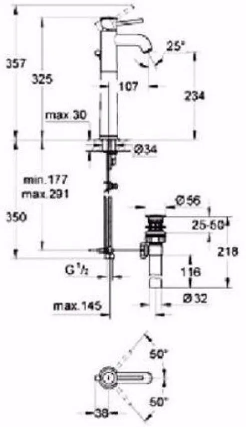 Смеситель для раковины Grohe BauClassic 32868000 изображение