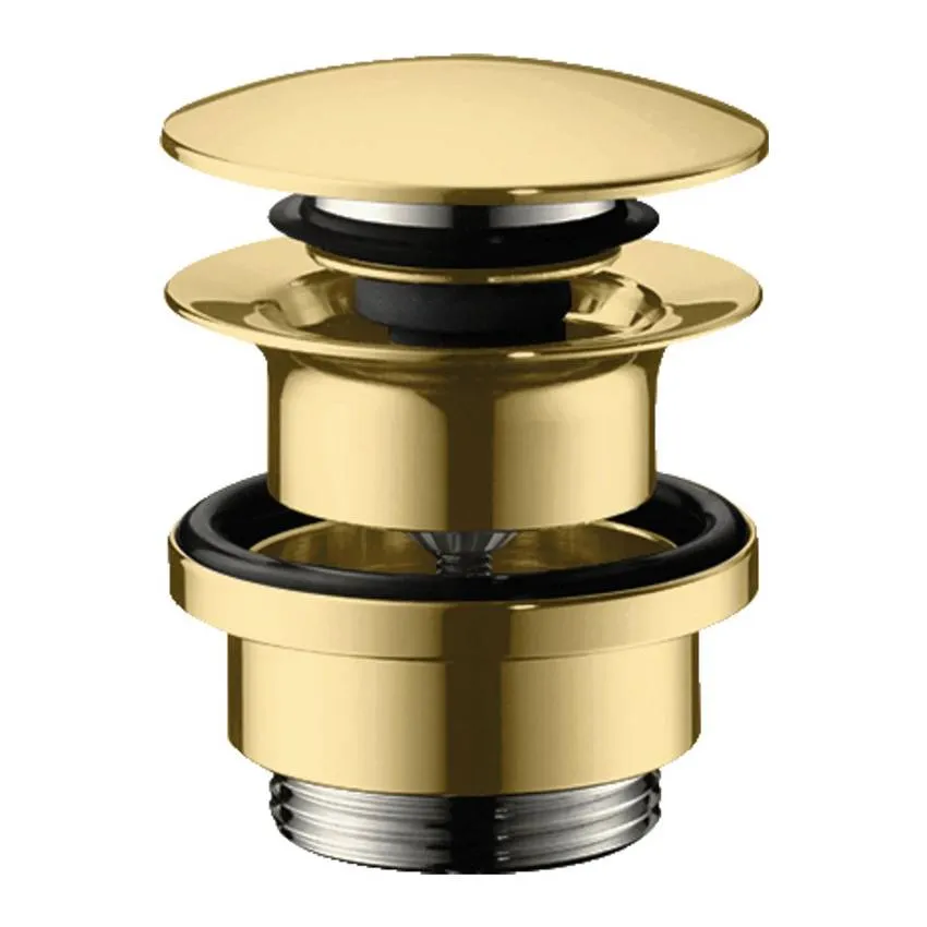 Донный клапан push-open для раковины Hansgrohe 50100990 полированное золото изображение