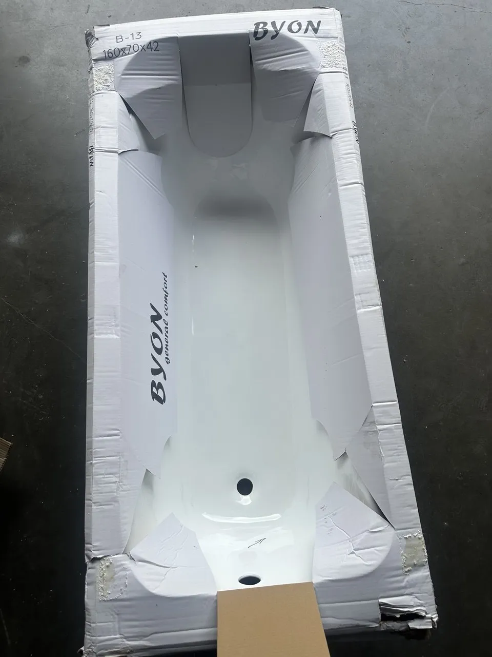 Ванна чугунная Byon B13 160x70x42 (№ 1076) изображение