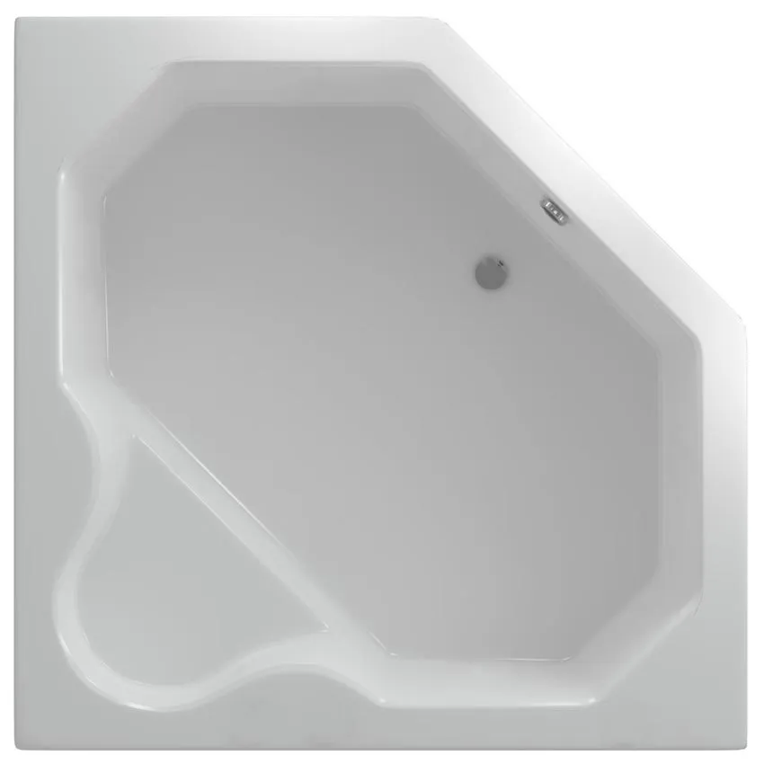 Ванна акриловая Aquatek Лира 148х148 LIR150-0000011 без гидромассажа, без фронтального экрана (вклеенный каркас)