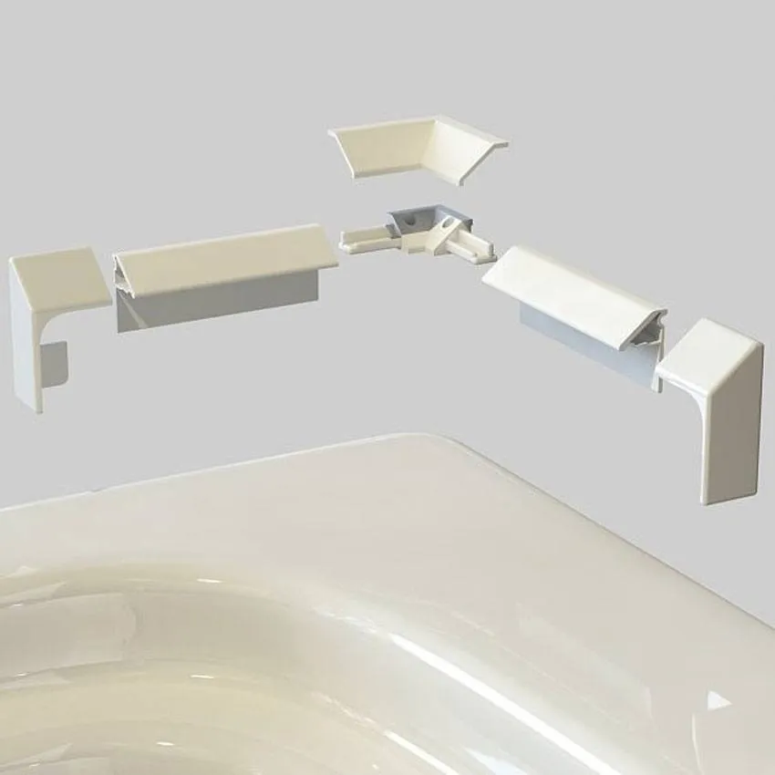 Бордюр декоративный для ванн и поддонов Aquatek 195 см DEKOR-0000001, белый глянцевый, комплект изображение
