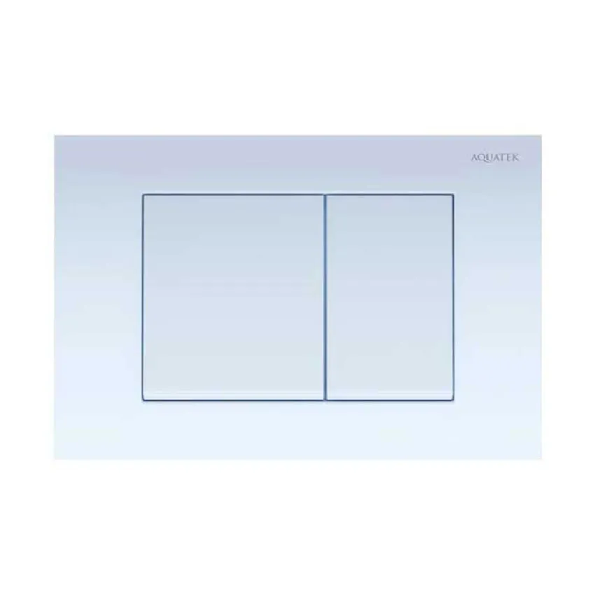 Панель смыва Aquatek KDI-0000009 белая, клавиши квадрат