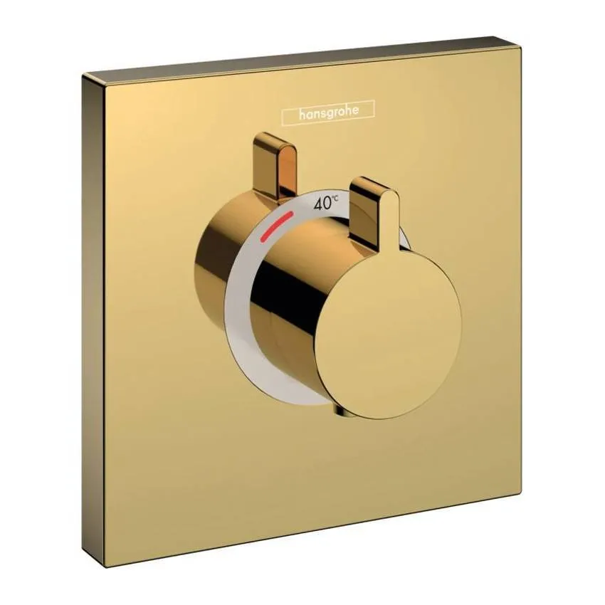 Термостатический смеситель для душа (внешняя часть) Hansgrohe Select Highflow 15760990 полированное золото изображение
