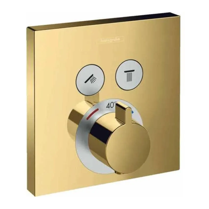 Термостат для душа Hansgrohe ShowerSelect 15763990, золото изображение