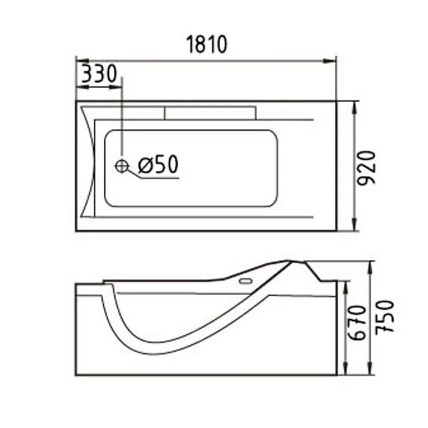 Ванна акриловая Gemy G9055 K L изображение