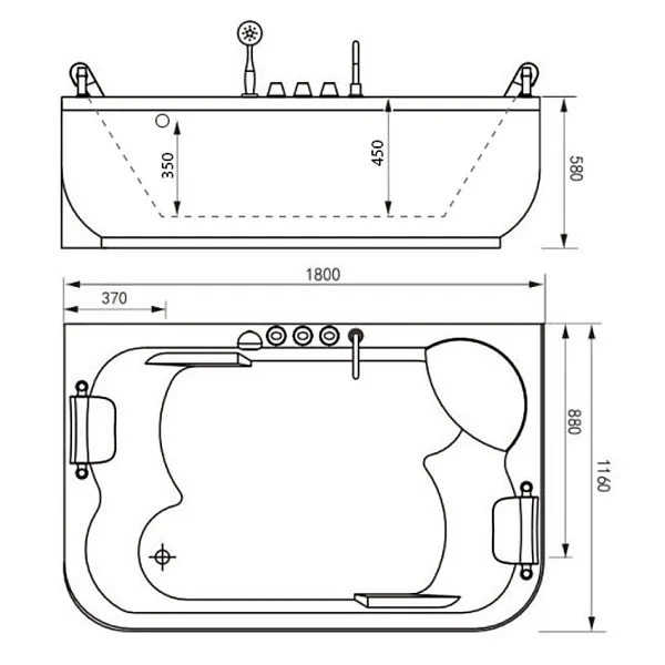 Ванна акриловая Gemy G9085 B L изображение