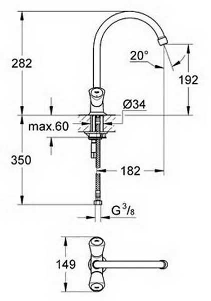 Смеситель для кухни Grohe Costa S 31819001 изображение